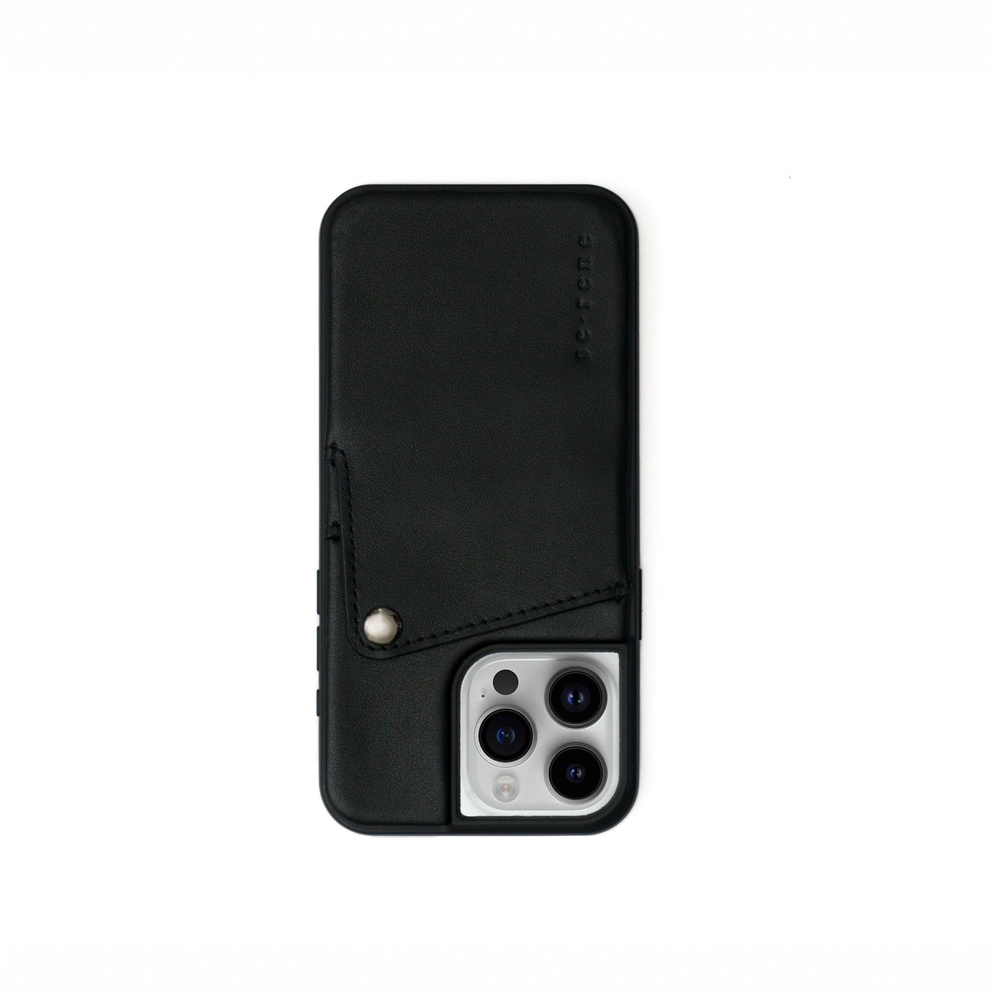 Mens Leather iPhone Cover | Black