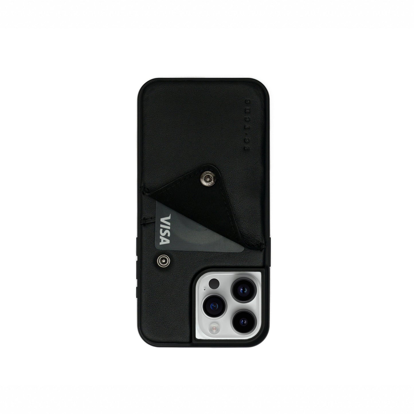 Mens Leather iPhone Cover | Black