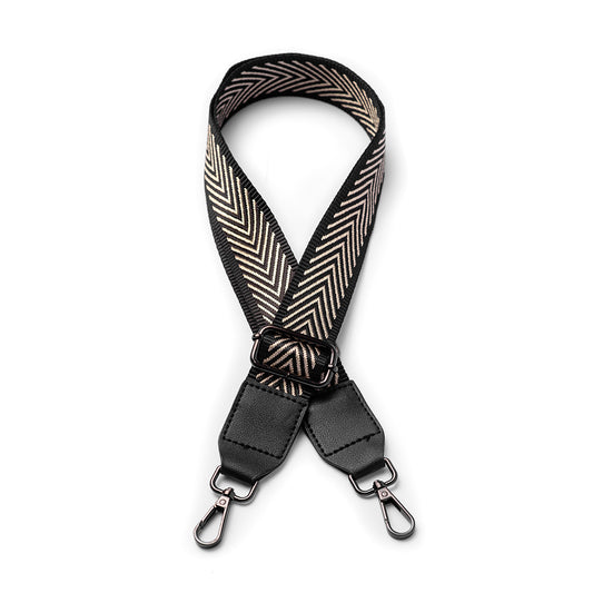 Easy On The Eye Black & Gold Woven Strap
