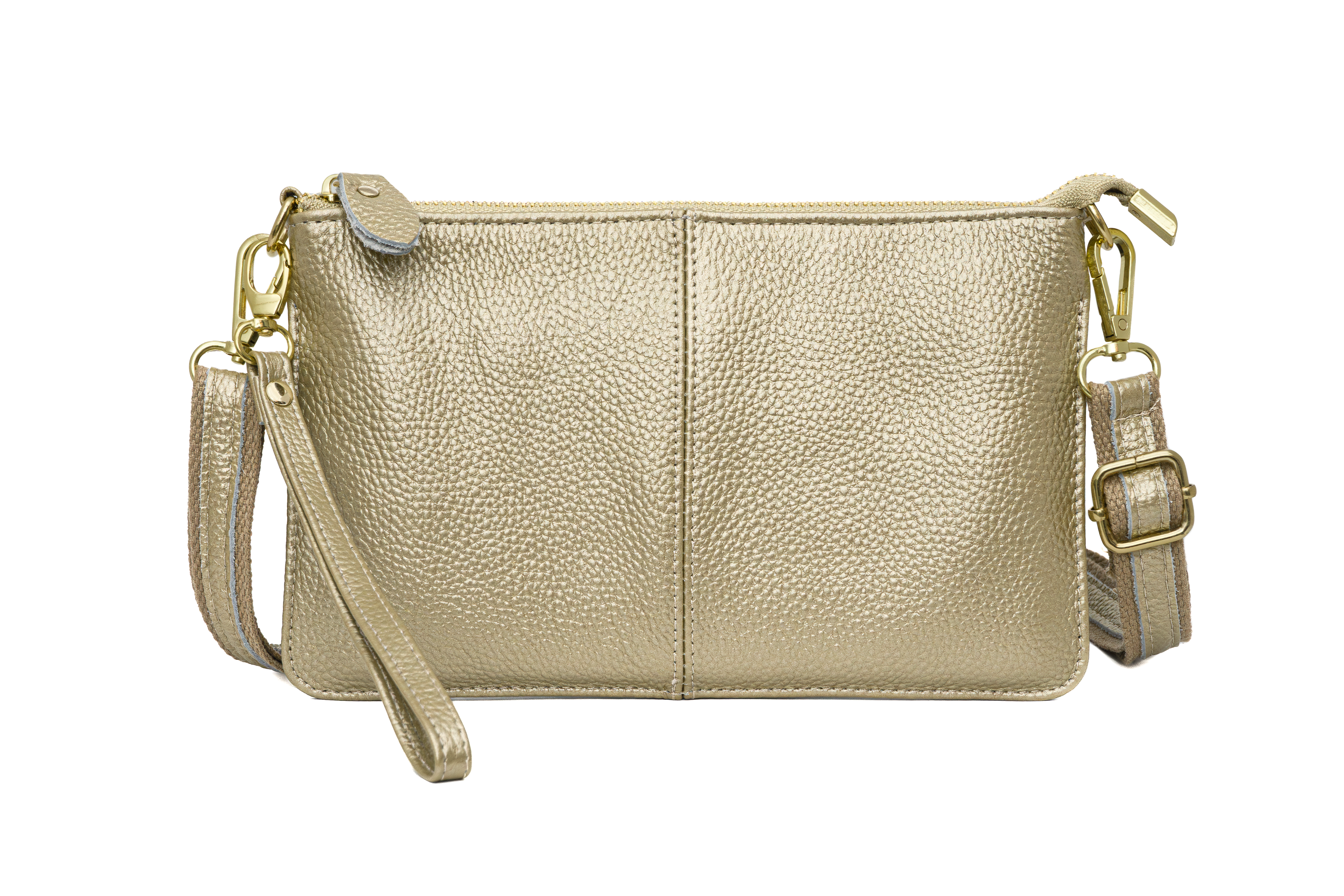 Gold best sale crossbody clutch