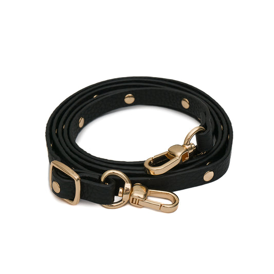 Black Flat Studded Strap