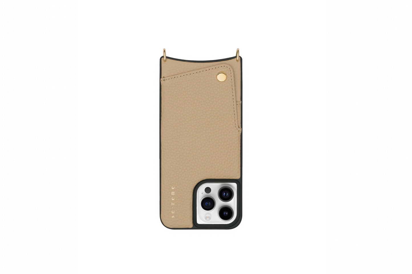 Everyday Taupe with Gold Flat Stud Strap
