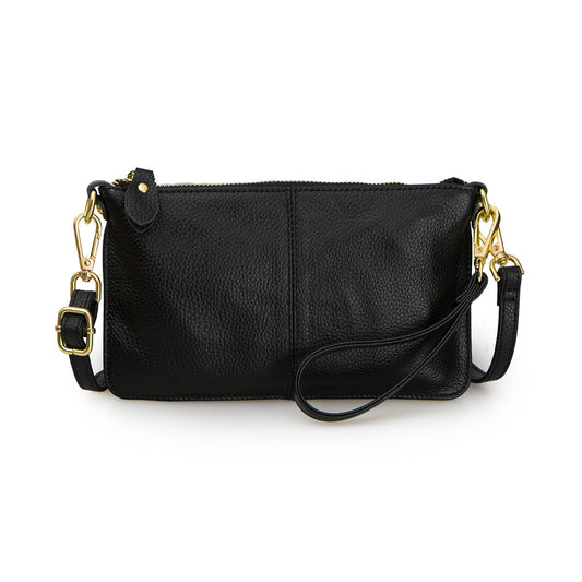 Leather Clutch Bag | Black