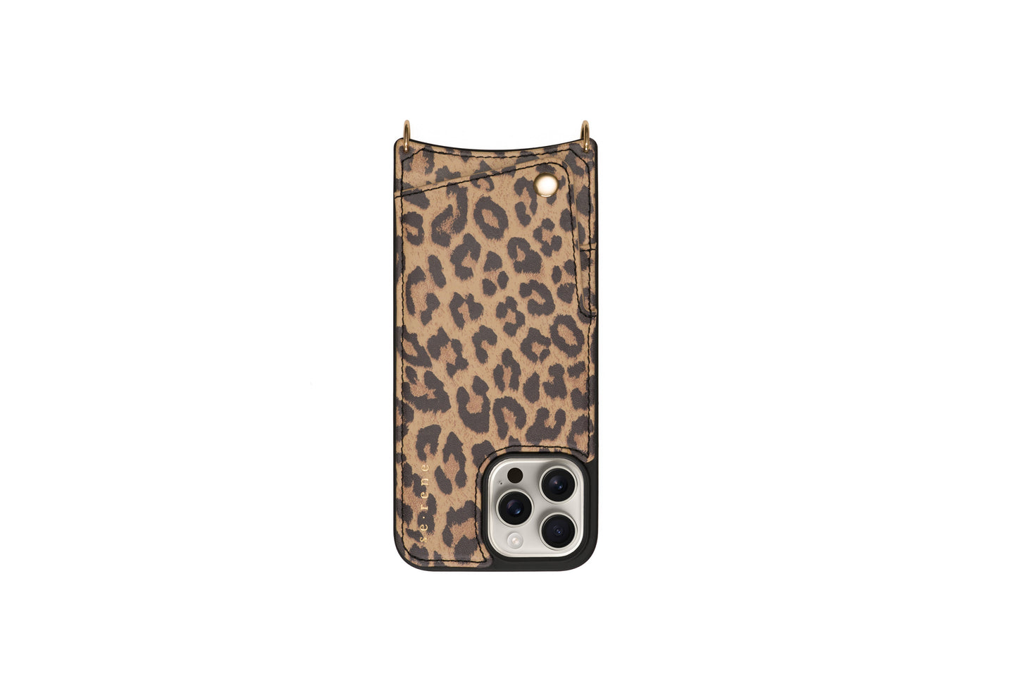 NEW Javan Leopard Print Cover & Black Round Gold Stud Strap Complete Set