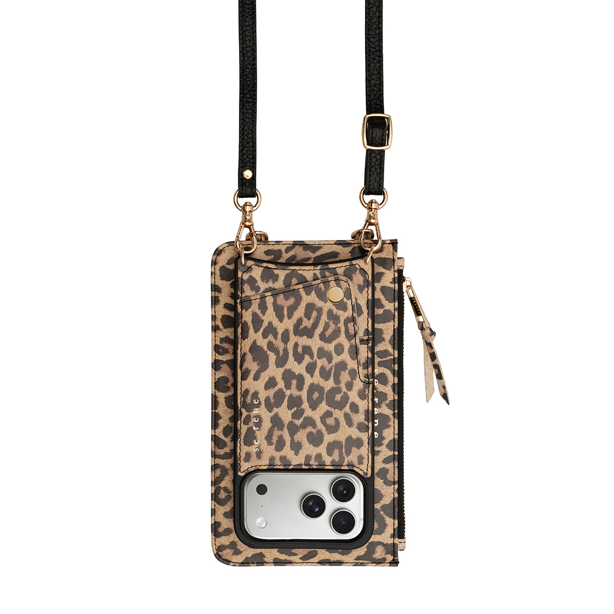 Leather iPhone Complete Set | Javan Leopard with Plain Strap