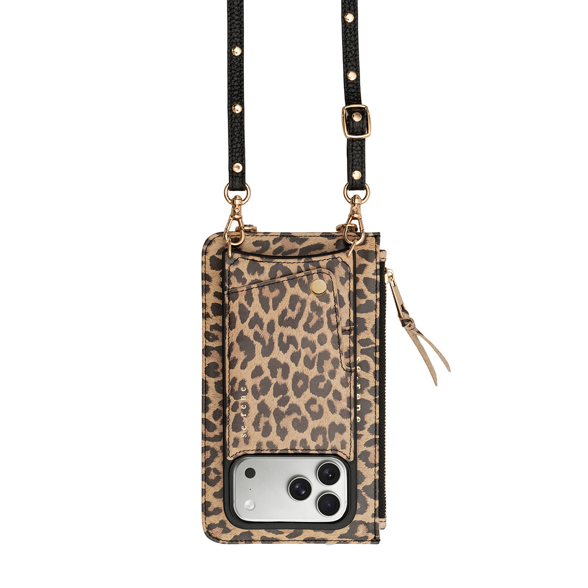 Leather iPhone Complete Set | Javan Leopard with Flat Stud Strap