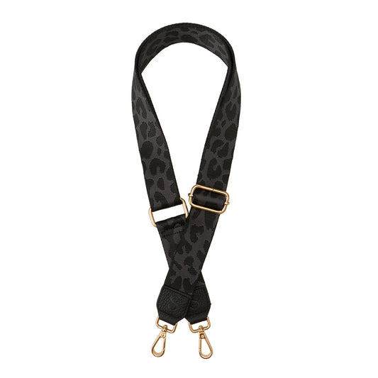 Black Leopard Woven Strap