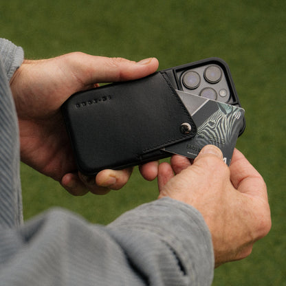 Mens Leather iPhone Cover | Black