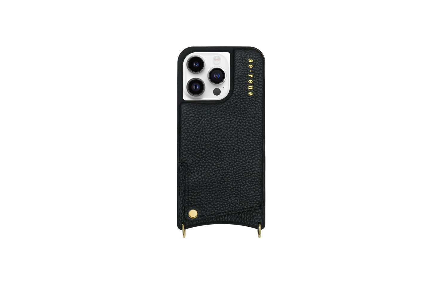 Black with Gold Flat Studs