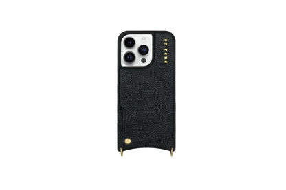 Black with Gold Flat Studs
