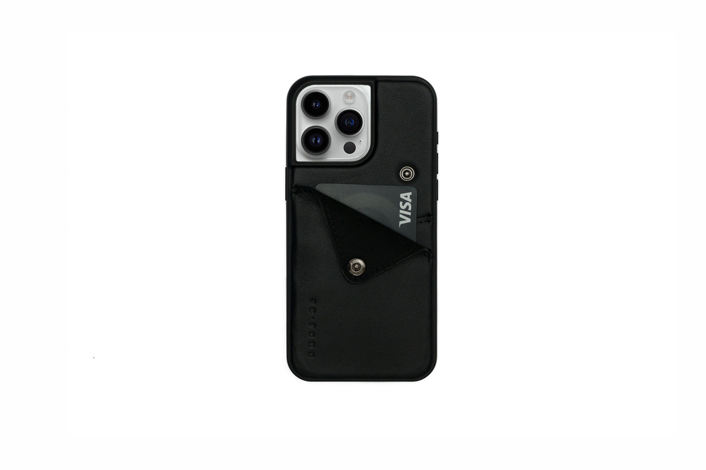 Mens iPhone Cover - Black Leather