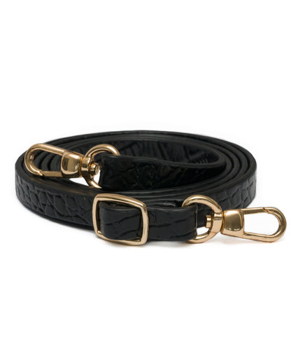 Everyday Black Croc & Gold Hardware