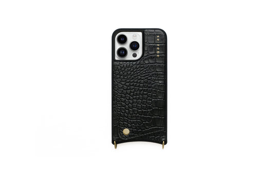 Black Croc / Phone Cover