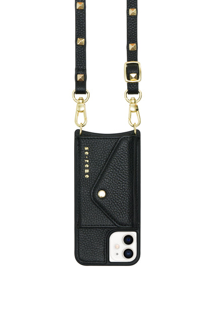 Everyday Black with Gold Pyramid Studs