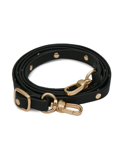 Black with Gold Flat Studs