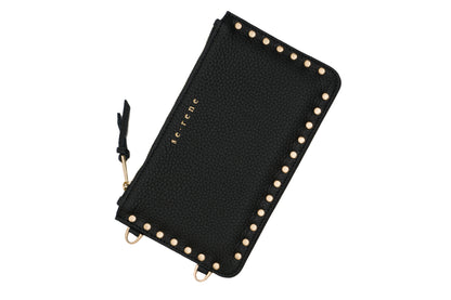 Black with Gold Flat Studs