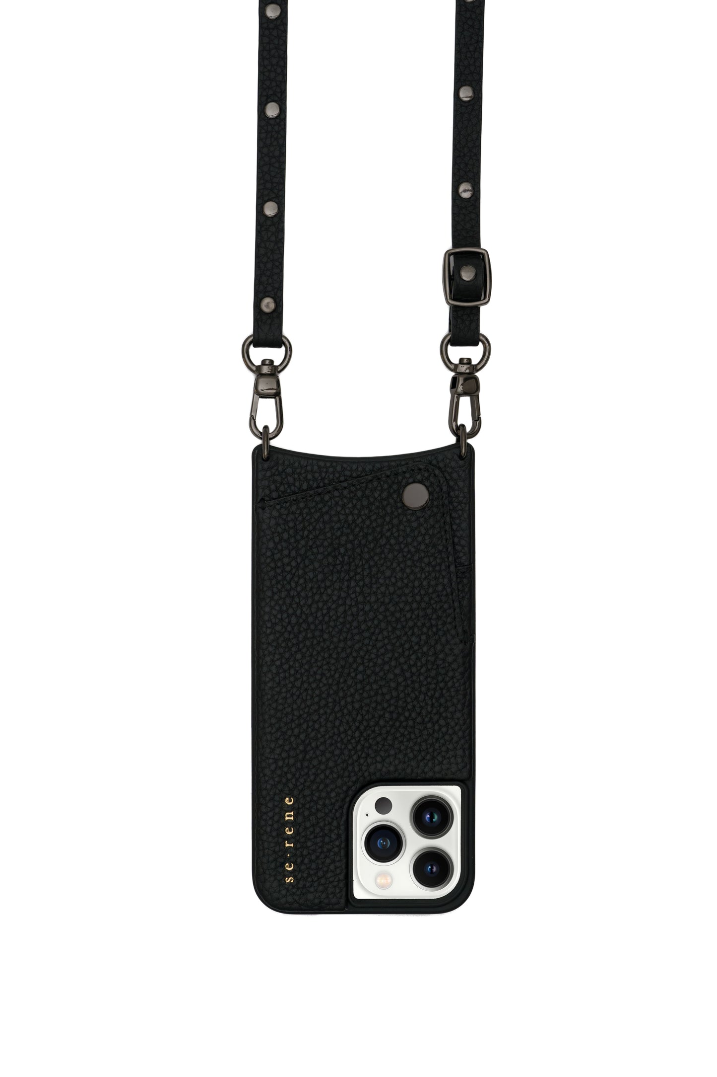 Black with Pewter Flat Studs