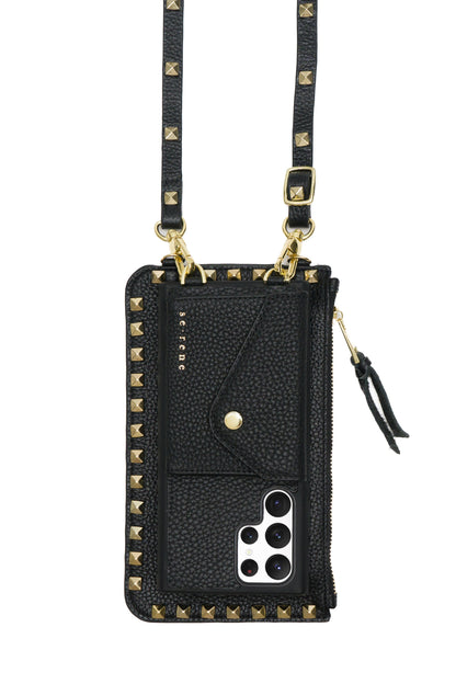 Samsung / Black with Gold Pyramid Studs