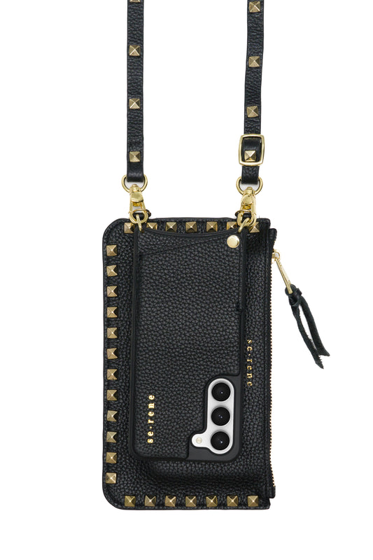 Samsung / Black with Gold Pyramid Studs