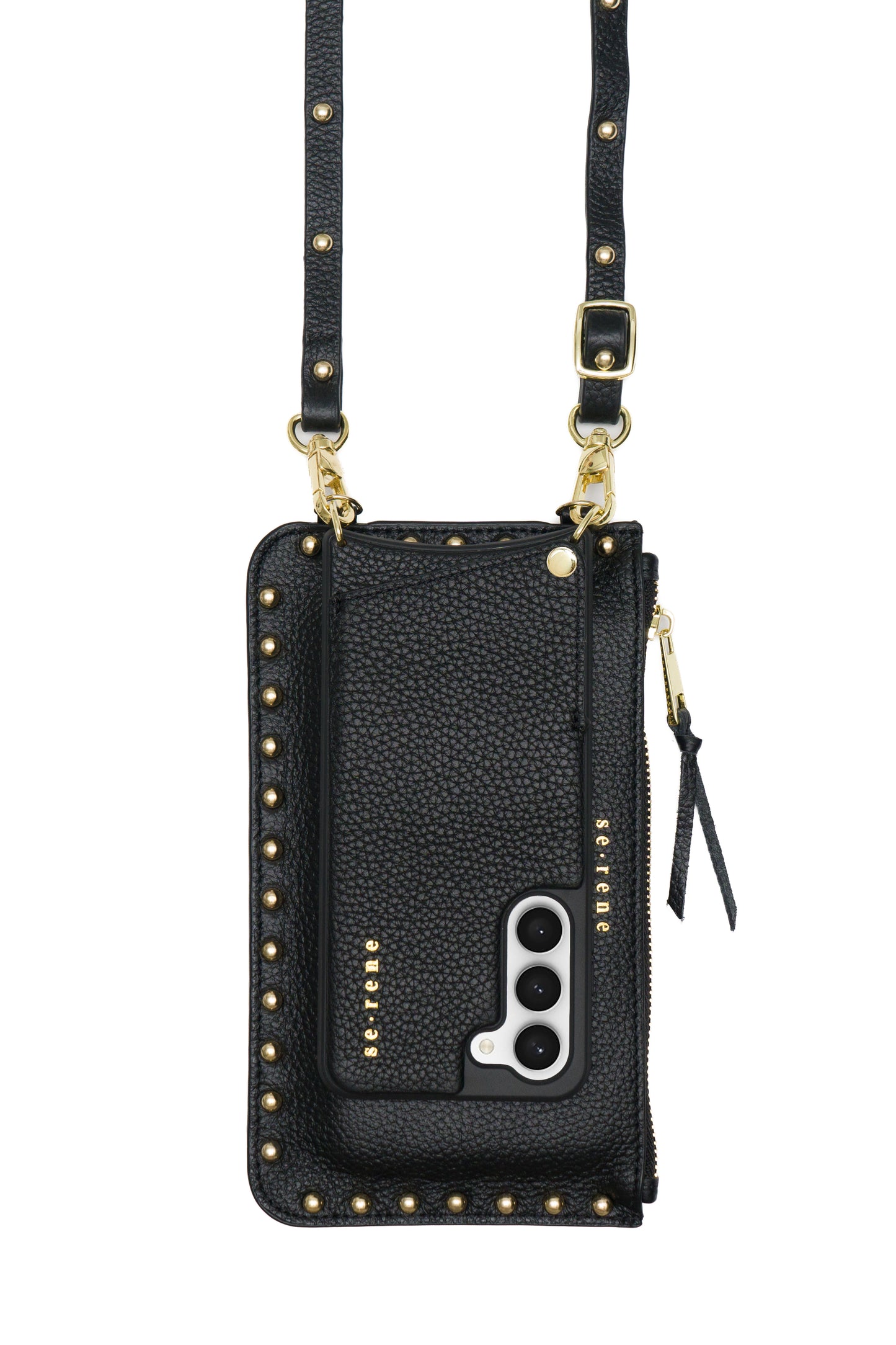 Samsung / Black with Round Gold Studs