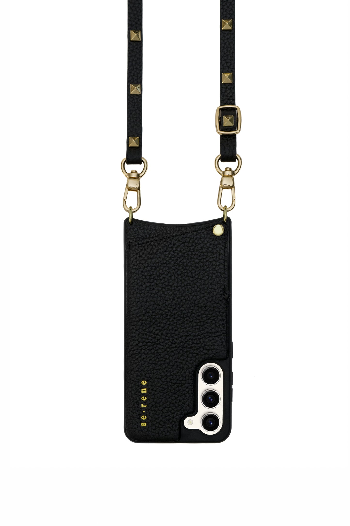 Samsung / Black with Gold Pyramid Studs