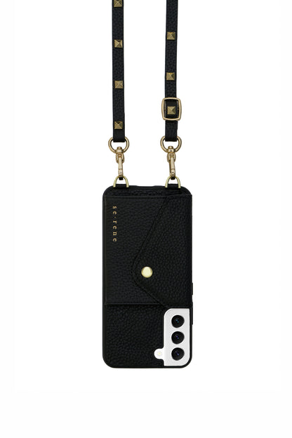 Samsung / Black with Gold Pyramid Studs