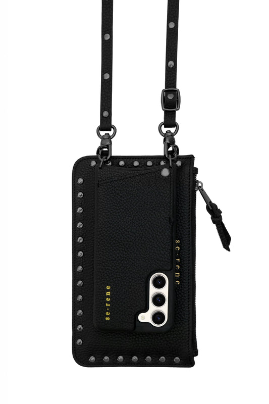 Samsung / Black with Flat Pewter Studs