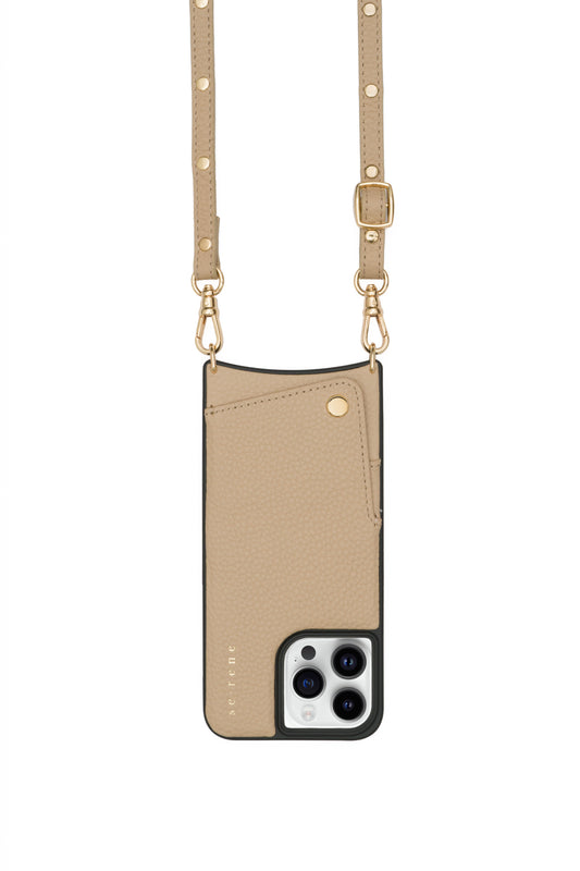 Everyday Taupe with Gold Flat Stud Strap