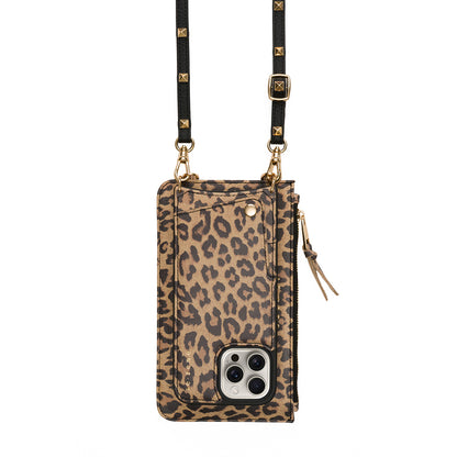 Javan Leopard Print Cover & Black Pyramid Strap Complete Set