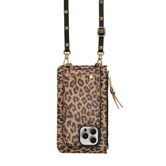 Javan Leopard Print Cover & Black Pyramid Strap Complete Set