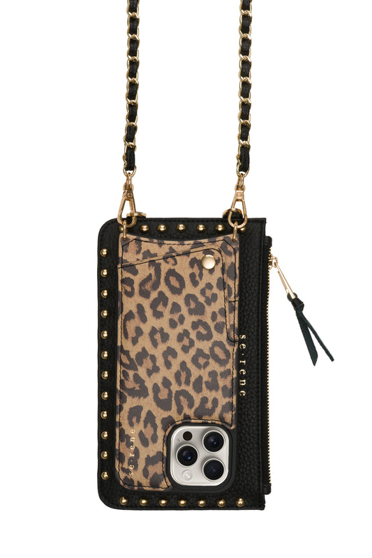 NEW Javan Leopard Print Cover & Chain Black Leather Strap Complete Set