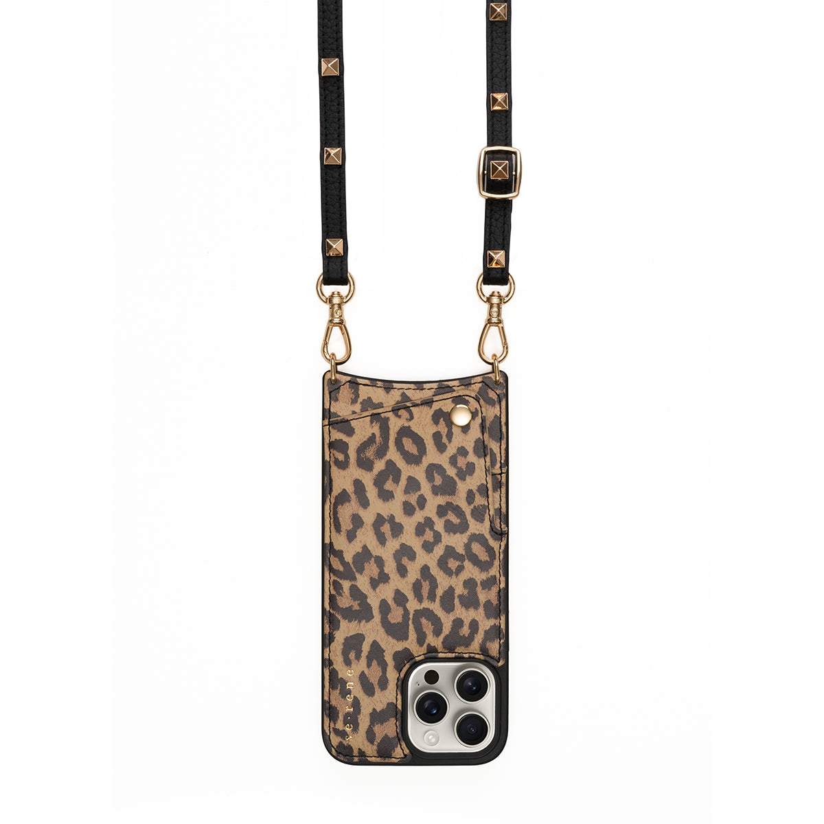 Everyday Javan Leopard Print & Pyramid Stud Strap