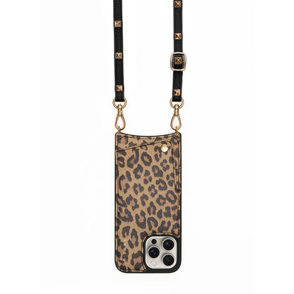 Everyday Javan Leopard Print & Pyramid Stud Strap