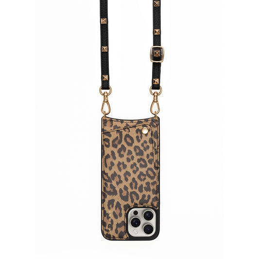Everyday Javan Leopard Print & Pyramid Stud Strap