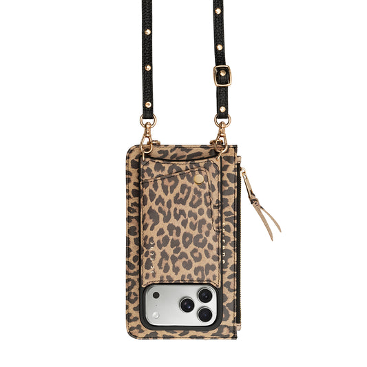 Leather iPhone Complete Set | Javan Leopard with Flat Stud Strap