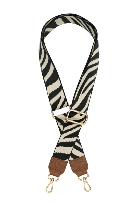 Cream Zebra Woven Strap