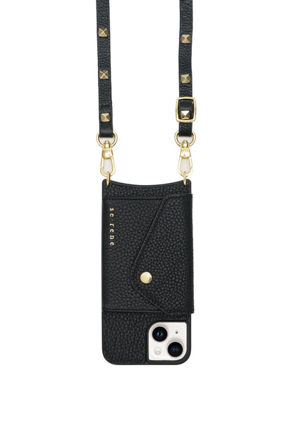 Everyday Black with Gold Pyramid Studs