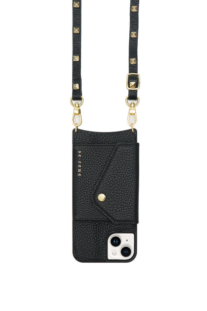 Everyday Black with Gold Pyramid Studs