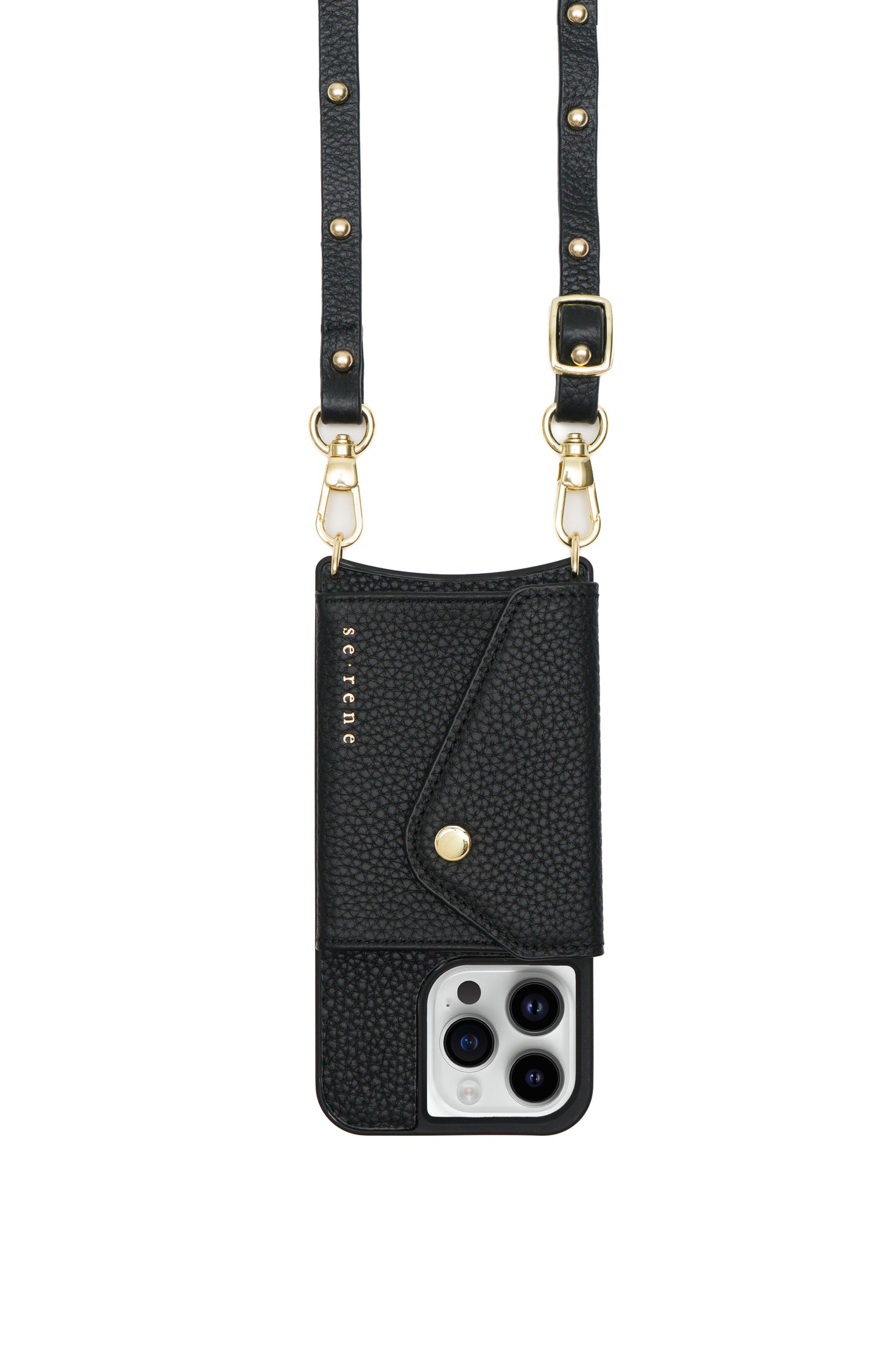 Everyday Black with Gold Round Studs