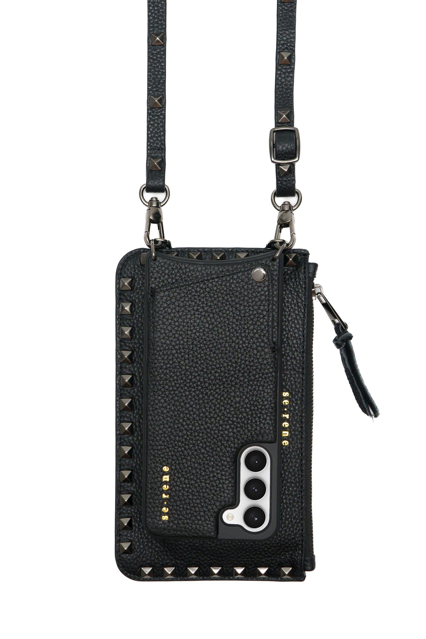 Samsung / Black with Pewter Pyramid Studs