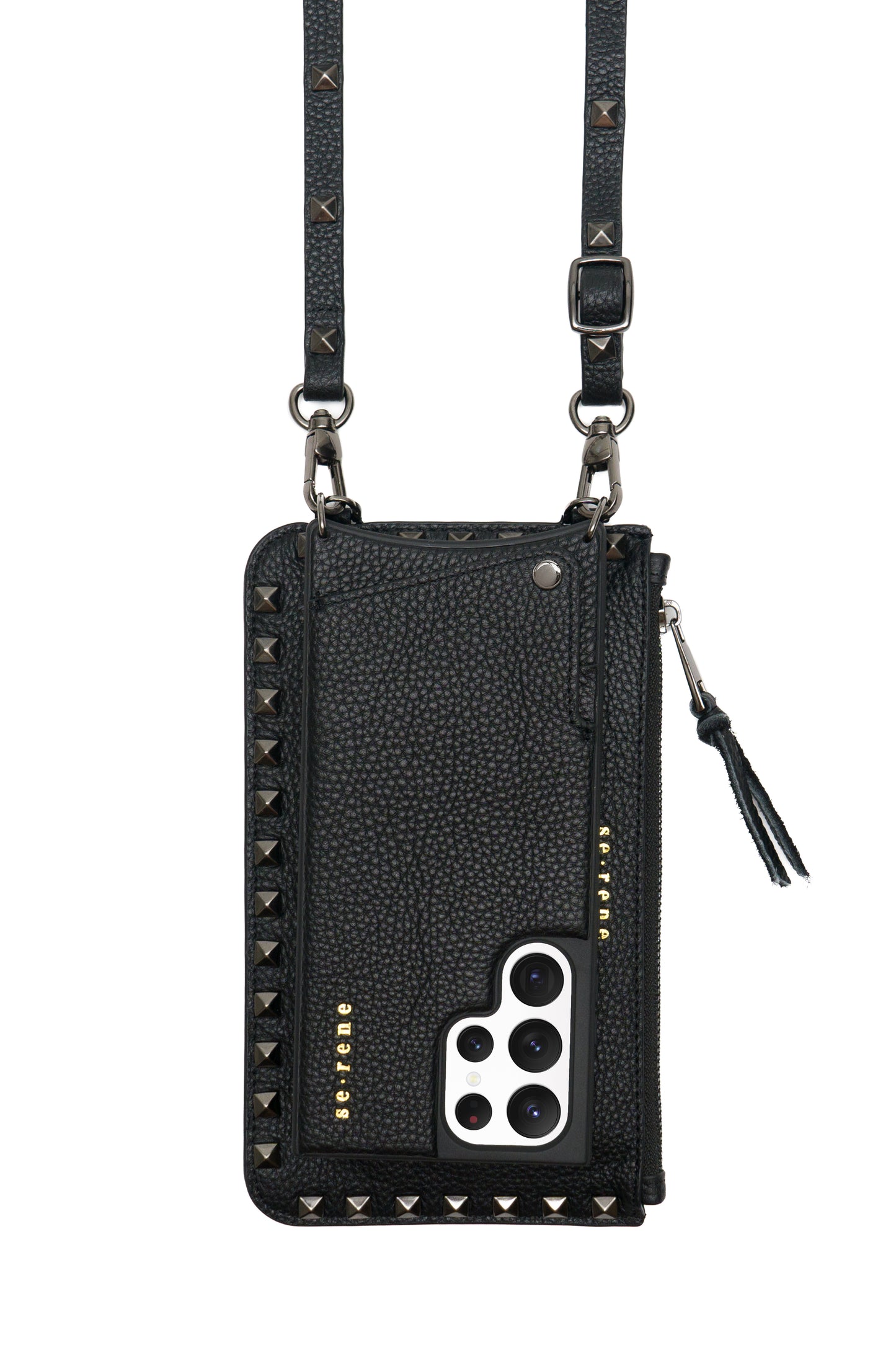 Samsung / Black with Pewter Pyramid Studs